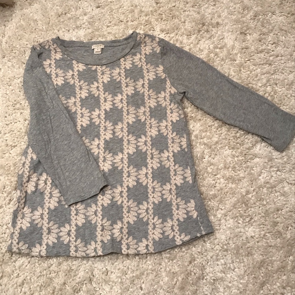 J Crew Factory Embroidered Front T-shirt